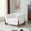 Poltrona Club Rivestita in Bouclé – Beige