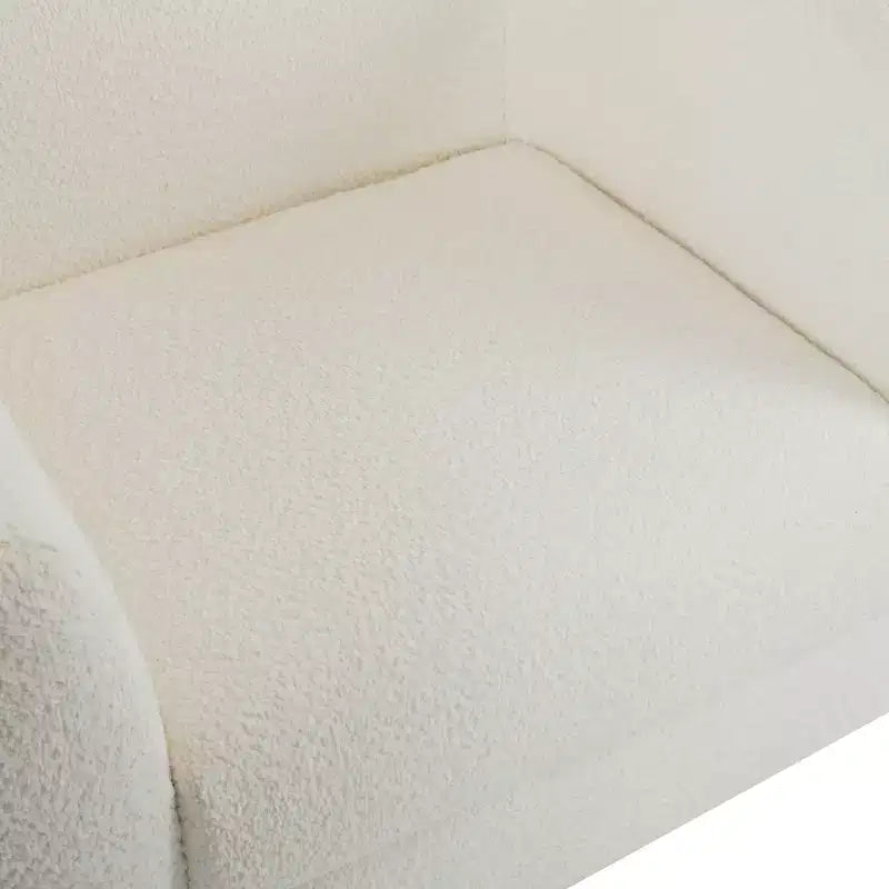 Poltrona Club Rivestita in Bouclé – Beige