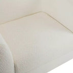 Poltrona Club Rivestita in Bouclé – Beige