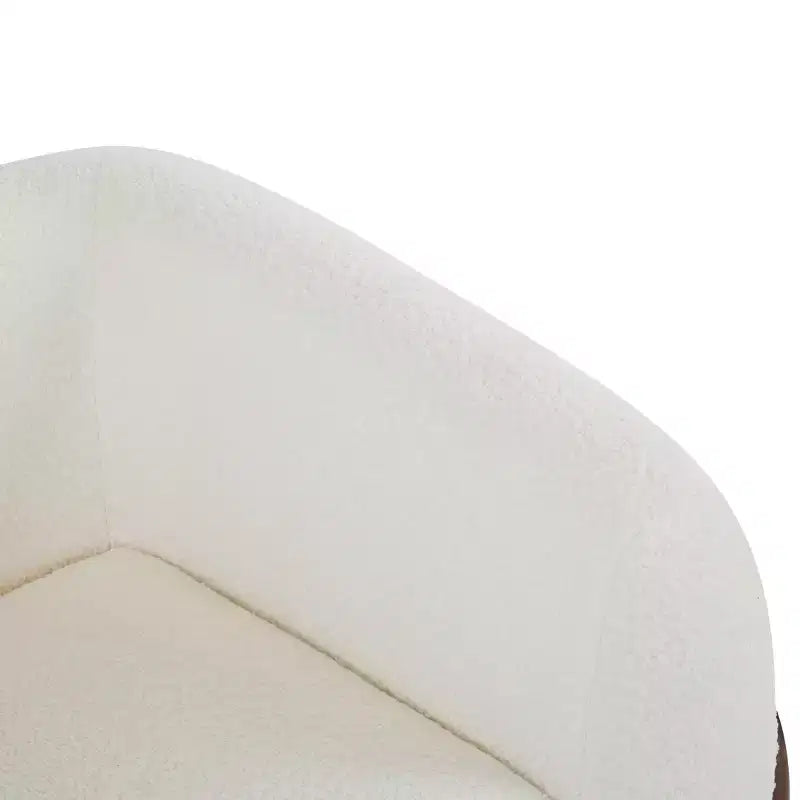 Poltrona Club Rivestita in Bouclé – Beige