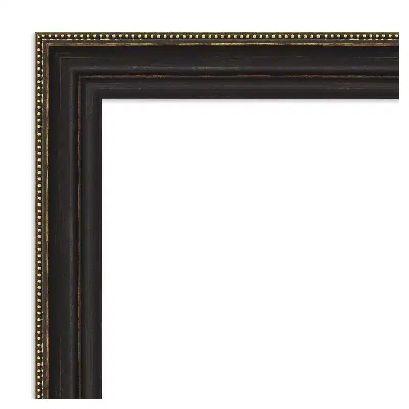 Kit Cornice per Specchio da Bagno Adesiva - Completamente Assemblata, Specchio Non Incluso - Bordo Stretto Bronzo Accentuato