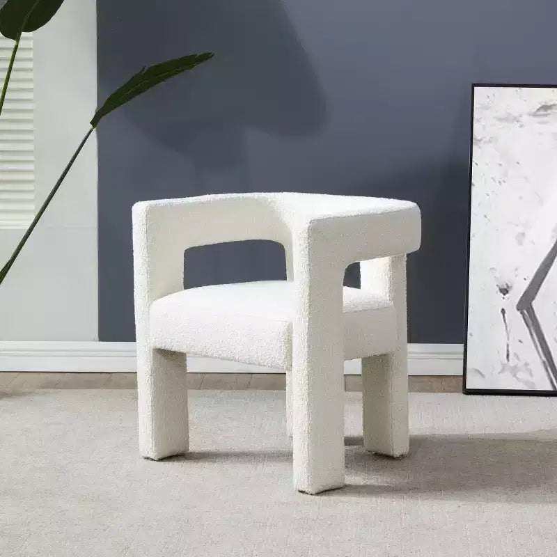 Poltrona d'accento contemporanea imbottita con struttura in legno