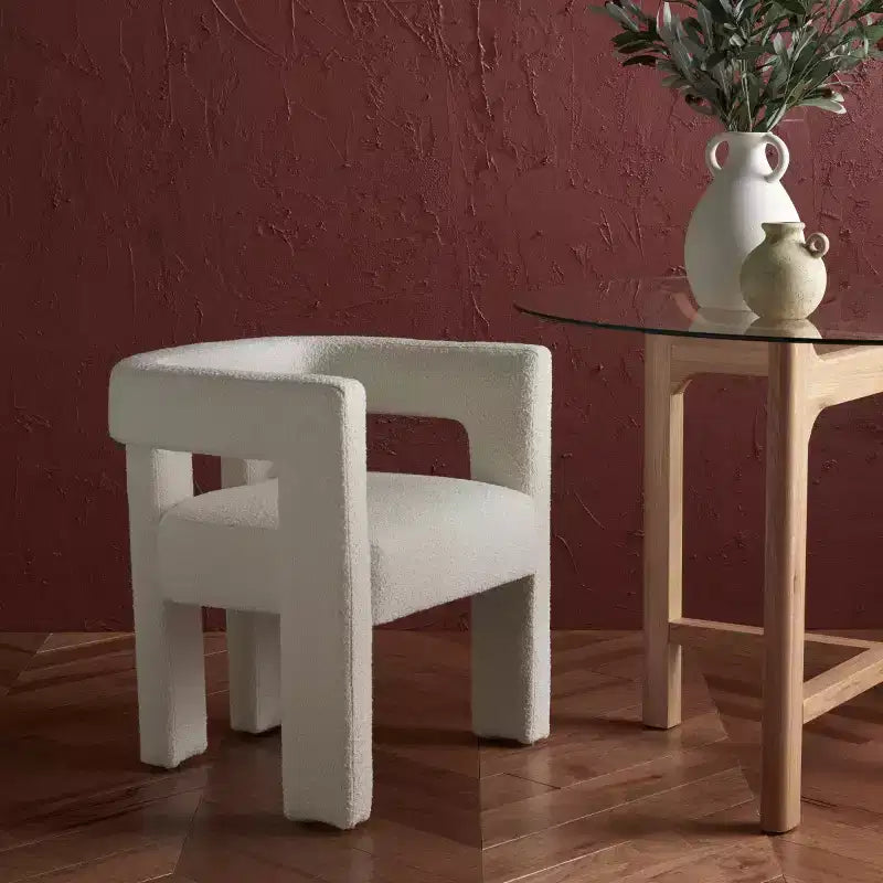 Poltrona d'accento contemporanea imbottita con struttura in legno