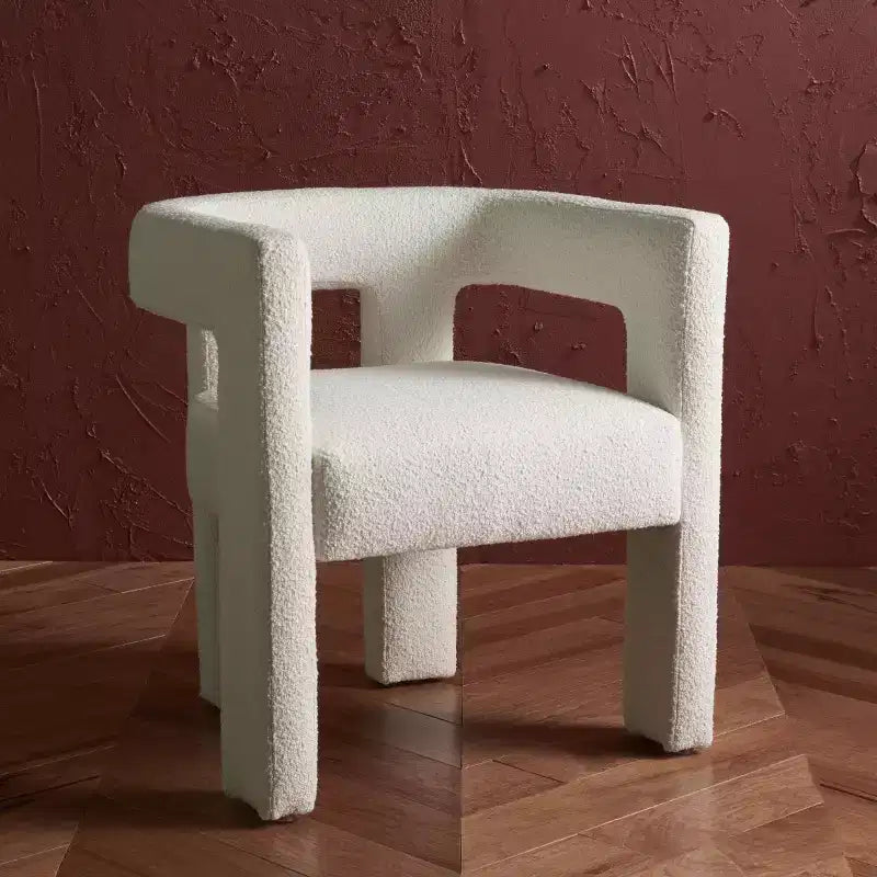 Poltrona d'accento contemporanea imbottita con struttura in legno