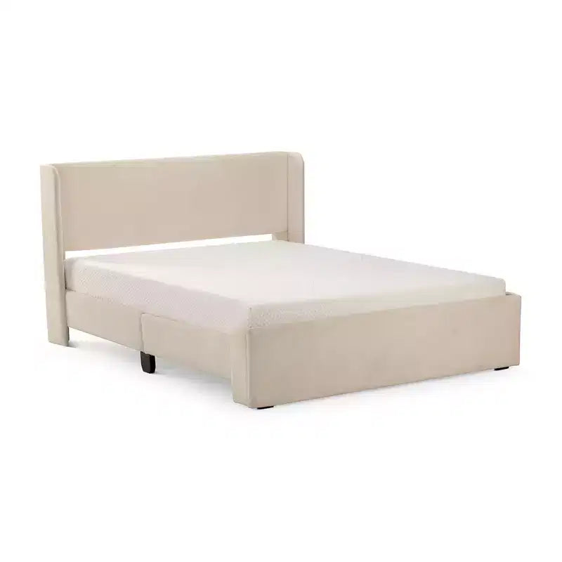 Struttura letto imbottita queen-size con piattaforma