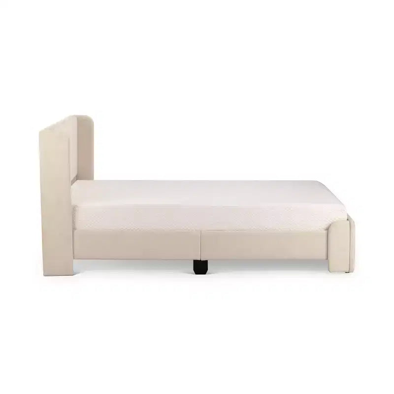 Struttura letto imbottita queen-size con piattaforma
