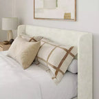 Struttura letto imbottita queen-size con piattaforma