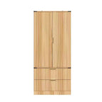 Dispensa da cucina con ante magnetiche effetto legno, ripiani regolabili e cassetti