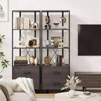 Libreria a 3 ripiani con 2 cassetti