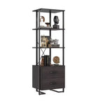 Libreria a 3 ripiani con 2 cassetti