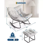 Set Papasan per esterni con dondolo e poggiapiedi