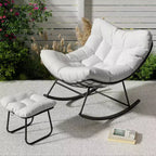 Set Papasan per esterni con dondolo e poggiapiedi