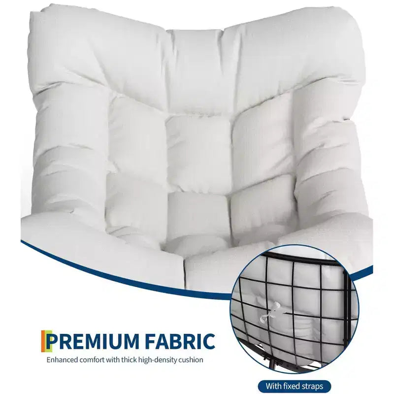 Set Papasan per esterni con dondolo e poggiapiedi