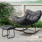 Set Papasan per esterni con dondolo e poggiapiedi