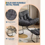 Set Papasan per esterni con dondolo e poggiapiedi