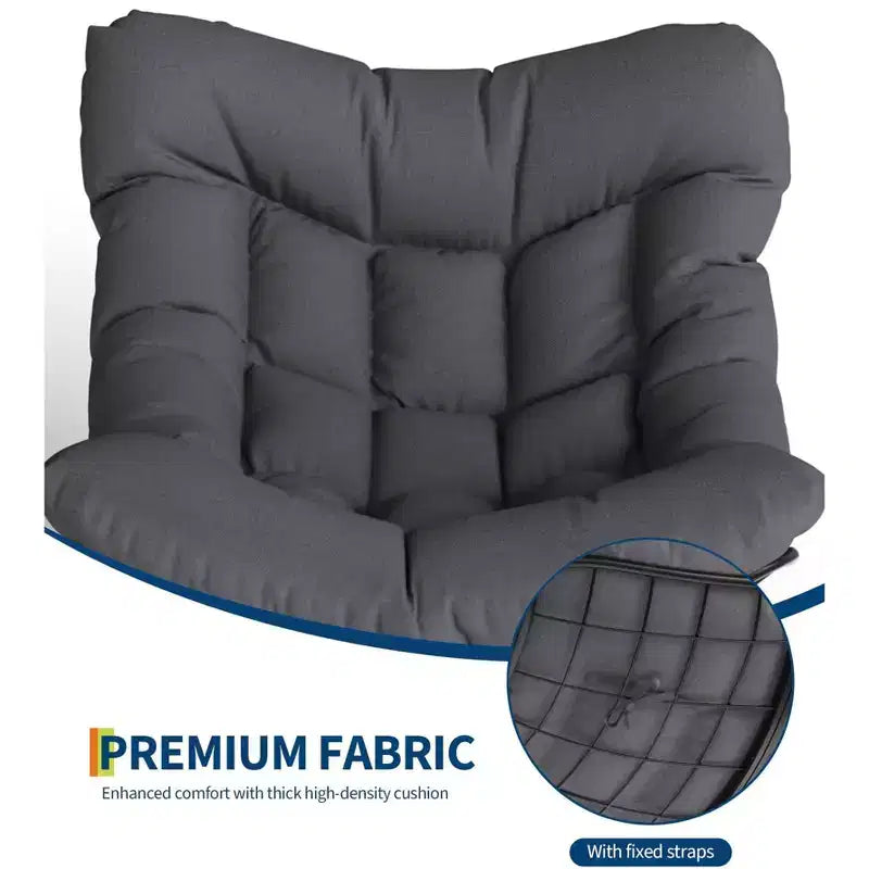 Set Papasan per esterni con dondolo e poggiapiedi
