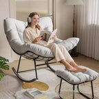 Set Papasan per esterni con dondolo e poggiapiedi