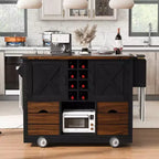 Isola da cucina con anta a ribalta e presa di corrente, armadio contenitore con 2 ante, 2 cassetti e organizer da piano di lavoro