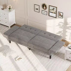 Divano letto futon a 3 posti con schienale e braccioli regolabili