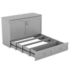 Letto a scomparsa con cassetti portaoggetti, prese e porte USB – Matrimoniale alla francese/Matrimoniale