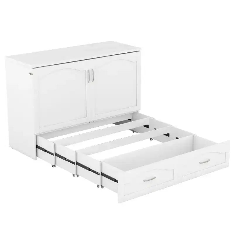 Letto a scomparsa con cassetti portaoggetti, prese e porte USB – Matrimoniale alla francese/Matrimoniale
