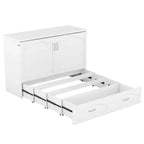 Letto a scomparsa con cassetti portaoggetti, prese e porte USB – Matrimoniale alla francese/Matrimoniale