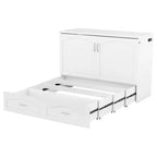 Letto a scomparsa con cassetti portaoggetti, prese e porte USB – Matrimoniale alla francese/Matrimoniale