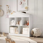 Libreria con 5 scomparti e organizer portagiochi per bambini