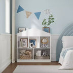 Libreria con 5 scomparti e organizer portagiochi per bambini