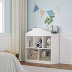 Libreria con 5 scomparti e organizer portagiochi per bambini