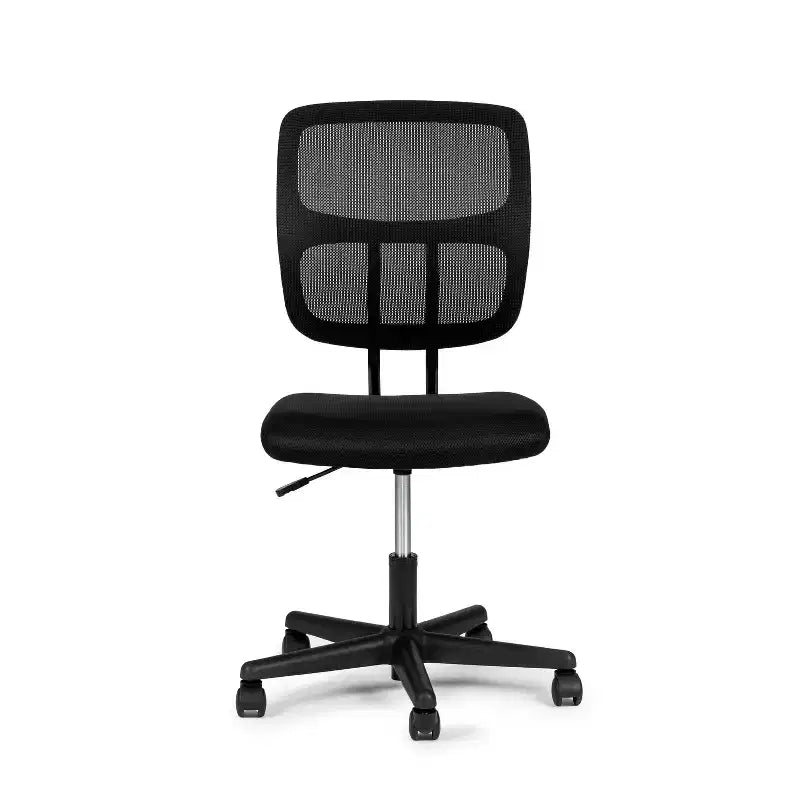 Sedia da Ufficio in Rete - Sedia da Scrivania Senza Braccioli, Altezza Regolabile, Supporto Ergonomico
