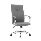 HomeStock 33 in.H Adjustable Height Gray Cushion Seat Material with Casters/Wheels Office Chairs