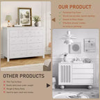 Cassettiera in legno a 10 cassetti con scomparti di varie dimensioni