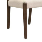 Sedie da pranzo imbottite in tessuto Mid-Century (set da 2)
