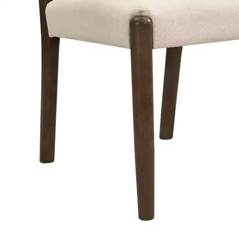 Sedie da pranzo imbottite in tessuto Mid-Century (set da 2)
