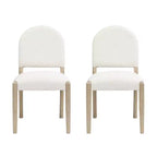 Sedie da pranzo imbottite in tessuto Mid-Century (set da 2)