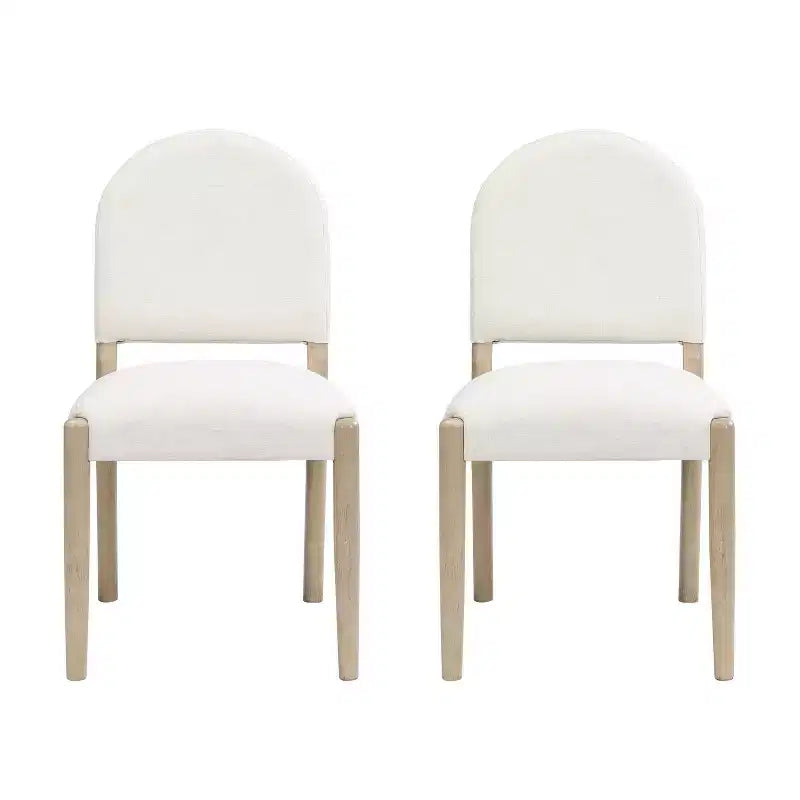 Sedie da pranzo imbottite in tessuto Mid-Century (set da 2)