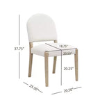 Sedie da pranzo imbottite in tessuto Mid-Century (set da 2)