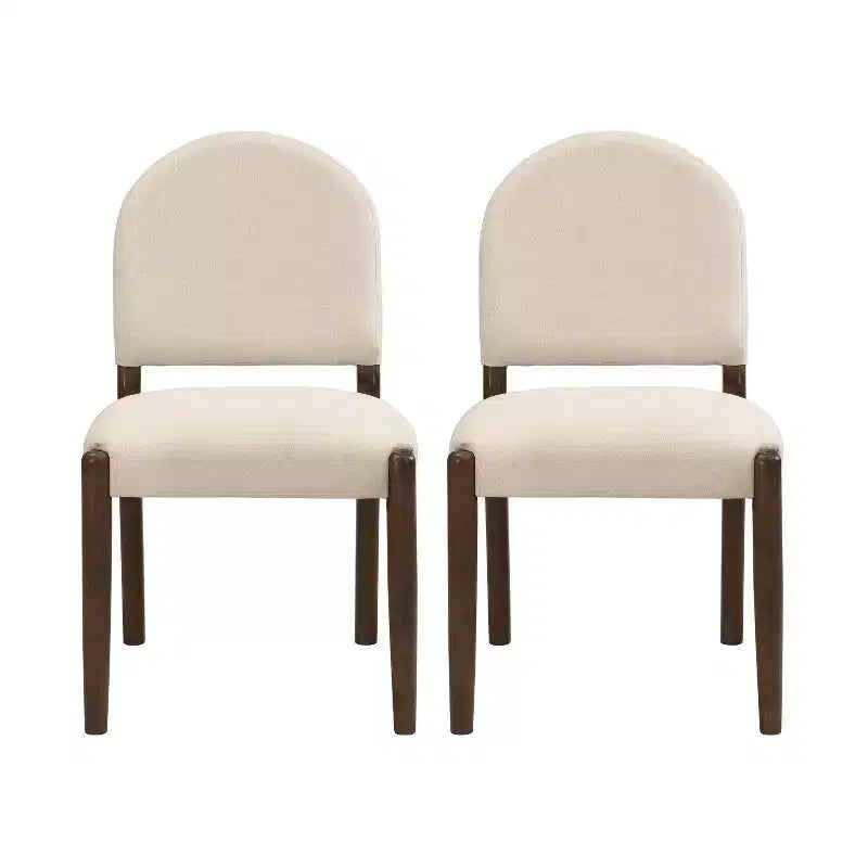 Sedie da pranzo imbottite in tessuto Mid-Century (set da 2)