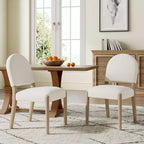 Christopher Knight Home Boyle Mid Century Fabric Upholstered Dining Chairs with Back (Set of 2)