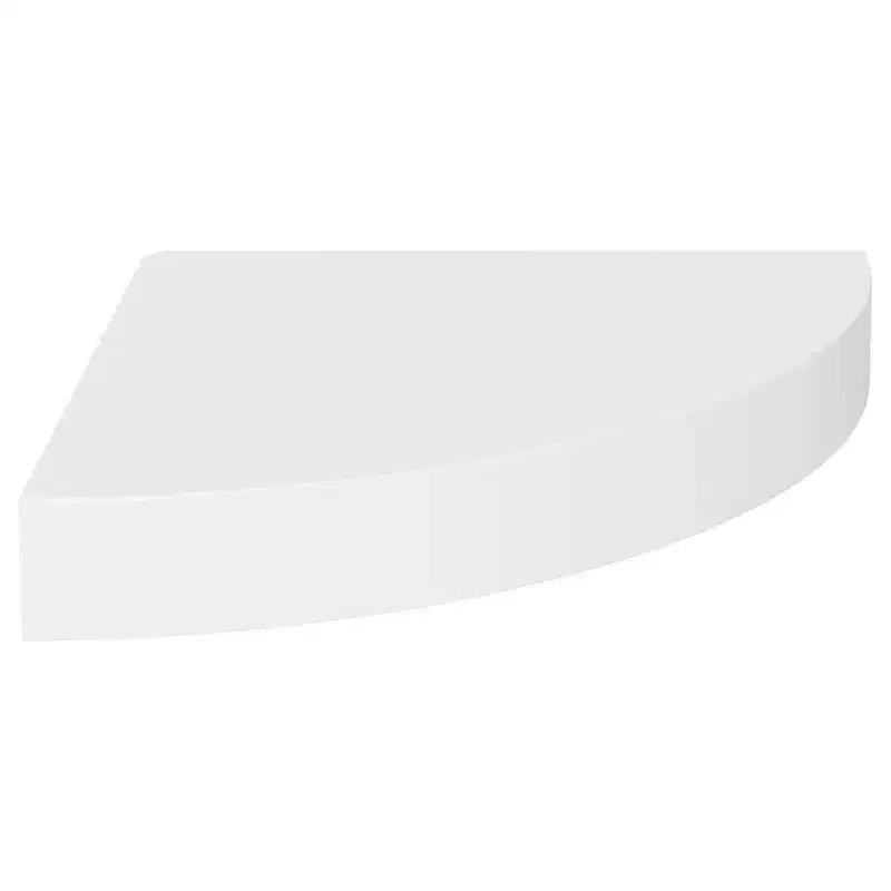 Mensole Angolari Flottanti Set da 2, MDF Bianco