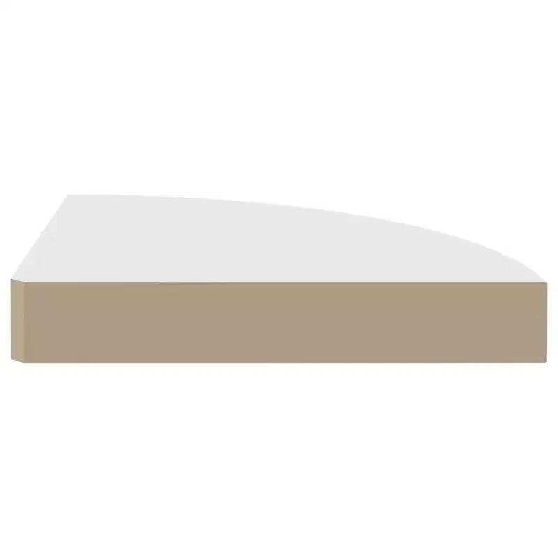 Mensole Angolari Flottanti Set da 2, MDF Bianco