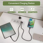 Comò a 6 cassetti con luci LED e presa di corrente