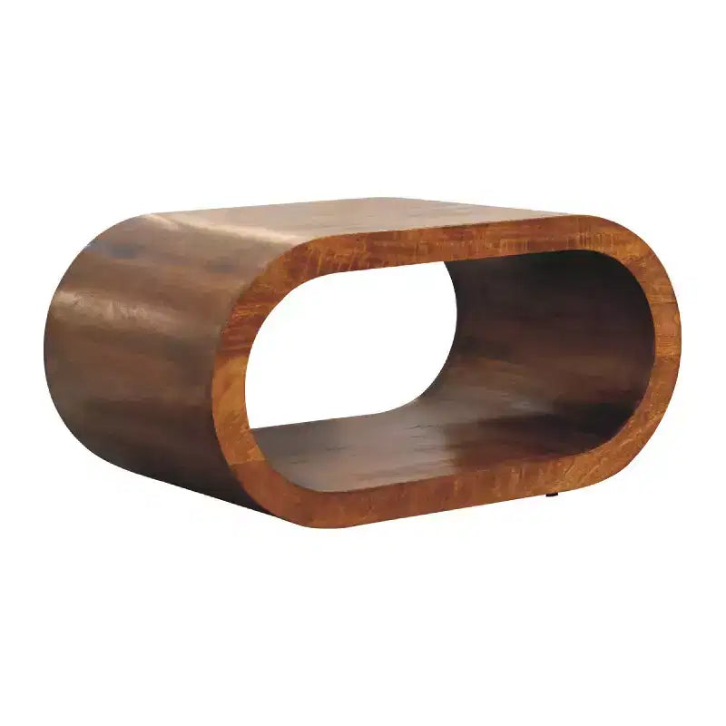 Tavolino da caffè in legno - Finitura castagno