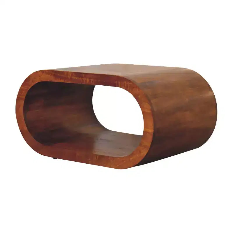 Tavolino da caffè in legno - Finitura castagno
