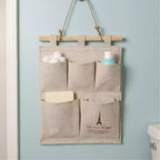 Organizzatore da Parete con Stampa Torre Eiffel – 5 Tasche in Tela, 31,75x24,13 cm