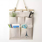 Organizzatore da Parete con Stampa Torre Eiffel – 5 Tasche in Tela, 31,75x24,13 cm