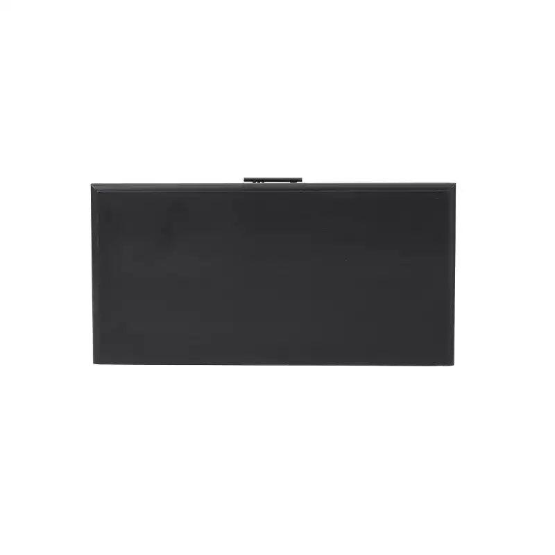 Cassettiera a 3 cassetti in legno di acacia rustico e rattan – Grigio scuro