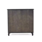 Cassettiera a 3 cassetti in legno di acacia rustico e rattan – Grigio scuro