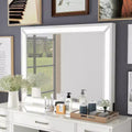 Specchio Rettangolare Contemporaneo con Luce LED e Porta USB – Bianco Luminoso